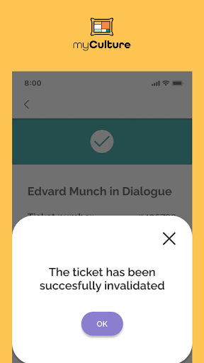 myCulture - Ticket Scanner Screen 2