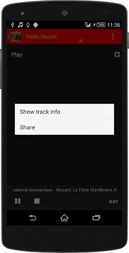 Opera MUSIC Radio Screen 3