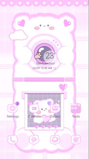 Android application Pink Bear - Wallpaper screenshort