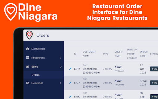 Dine Niagara - Restaurant Screen 2