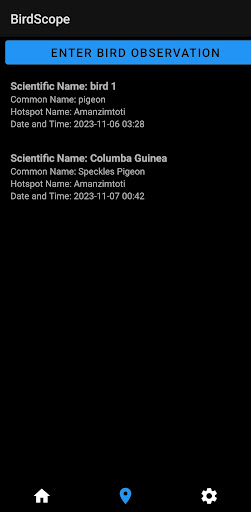 BirdScope Screen 3