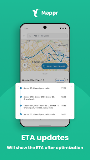 Android application Mappr Route Planner screenshort