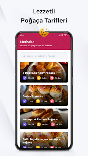 Android application Poğaça Tarifleri screenshort
