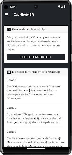 ZapDiretoBR - Sem salvar, Link Screen 2