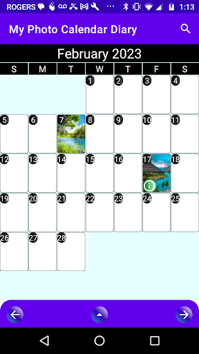 Android application My Photo Calendar Diary screenshort