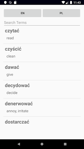 Polish Verb Blitz Pro Screen 2