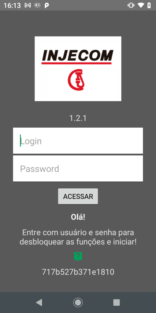 Android application Injecom App screenshot