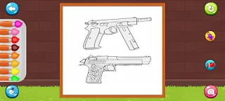 Weapons Coloring game - Screenshot 1