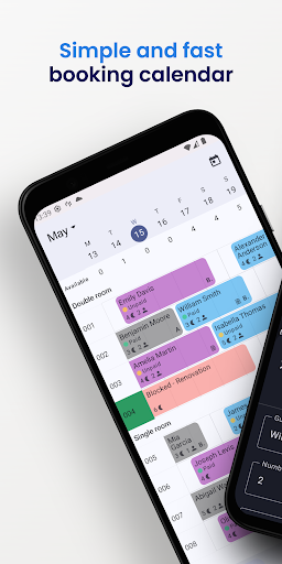 Android application Booking Manager hotel calendar screenshort