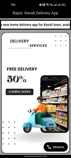 Rapix: Kavali Delivery App Screen 2