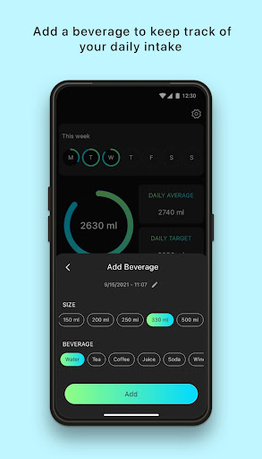 Screenshot of Drink Water Reminder & Tracker