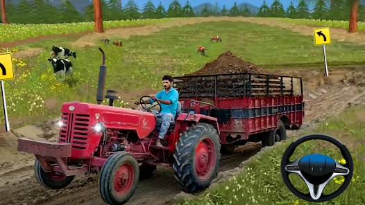 Real Tractor Trolley Farming Simulation Game  screenshots 1