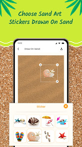 Captura 4 Draw Beach Sand Name Art android