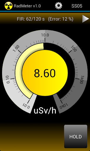 Android application RadMeter screenshort