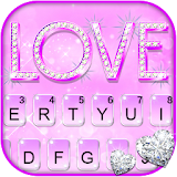 Purple Glitter Love Keyboard Theme icon