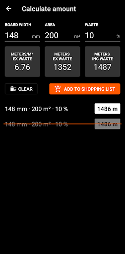Carpenters Quick Calculations Screen 3