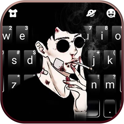 Smoking Cool Man Keyboard Theme