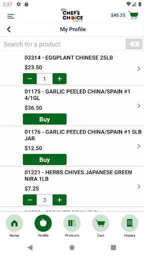 Chefs Choice Checkout Screen 2