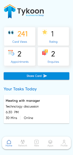 Android application Tykoon - Digital Business Card screenshort