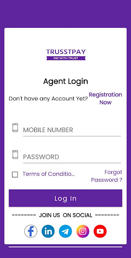 Android application Trusst Pay screenshort