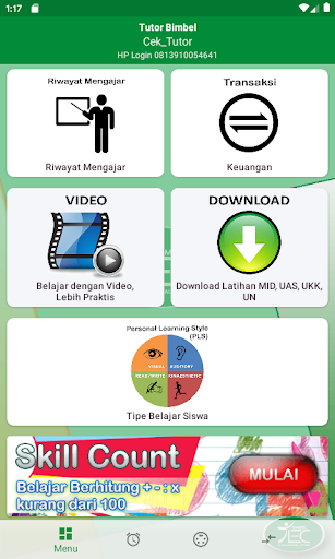 Android application JEC (JA EDUCATIONAL CENTER) screenshort
