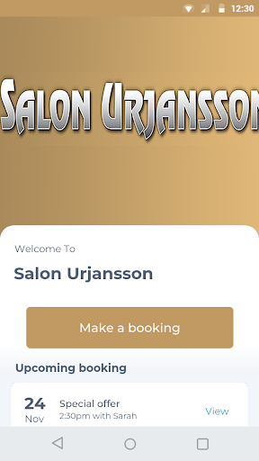 Android application Salon Urjansson screenshort