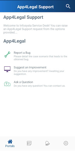 App4Legal Support Screen 2
