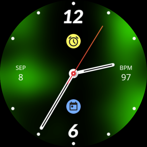 Green Analogue Watch Face screenshot 4