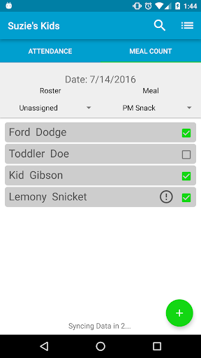 My Food Program Screen 3
