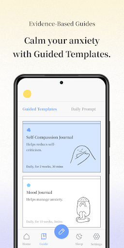 Screenshot of Sunrise: Journal Therapy