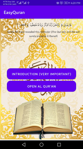 Android application EasyQuran screenshort