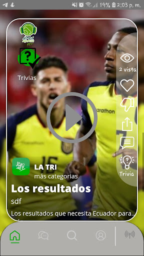 Android application Area Deportiva screenshort