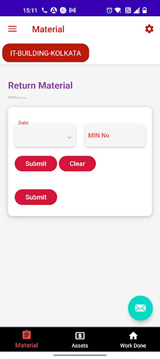 Sub Contractor SMCS Screen 3