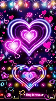 Neon Lights Heart のテーマキーボードのおすすめ画像1