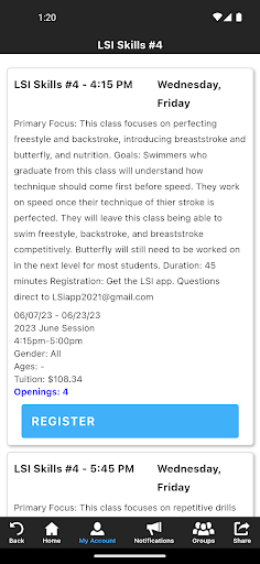 Lifestyle Swimming Instruction Screen 3