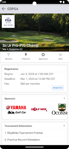 Gulf States PGA Screen 2