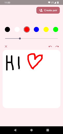 Android application Paint Love - widget for couple screenshort