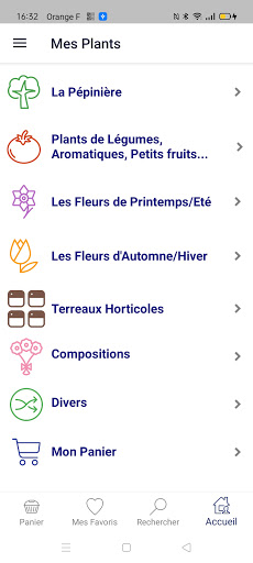 Android application Serres des Ajoncs d'Or screenshort
