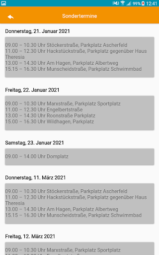 Abfallkalender Hattingen Screen 3