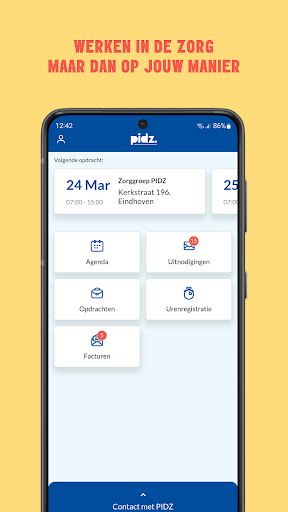 Android application PIDZ - Voor zzp'ers in de zorg screenshort