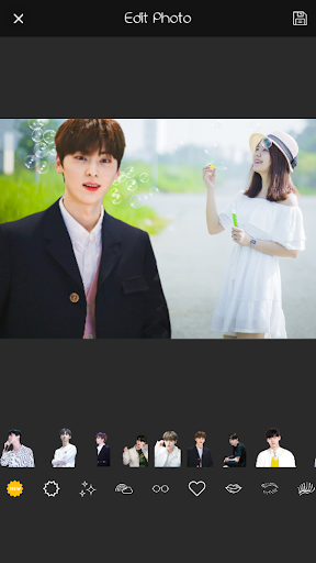 Create a selfie with Hwang Min-hyun