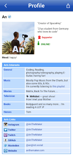 SpaceHey Mobile – Retro social Screen 3