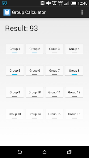 Screenshot of Group Calculator