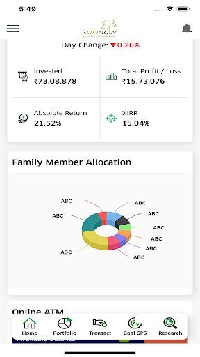 Android application Roongta Securities screenshort
