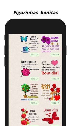 Android application Figurinhas bom dia e boa noite screenshort