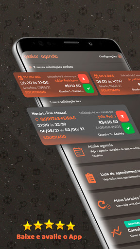Android application Gestor Agendei Quadras screenshort