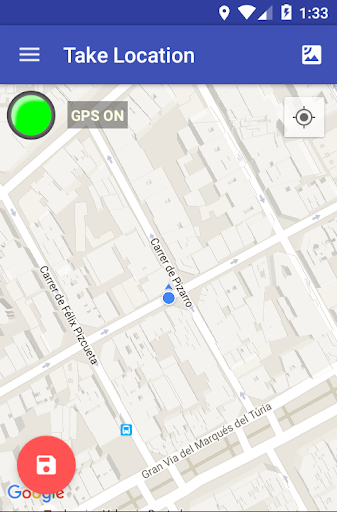 Android application Where did I park the car? screenshort