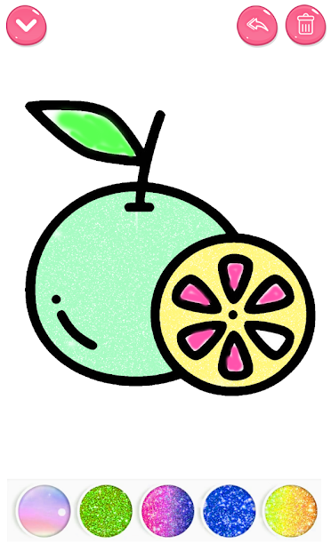 Screenshot 5 Fruit & vegetables Coloring Book For Kids Glitter android