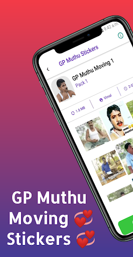 Android application Gp Muthu - Animated Stickers screenshort