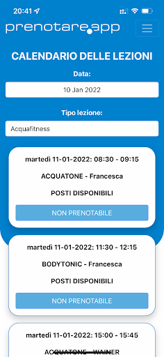 Prenotare.app Screen 2